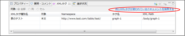 図2.2.2.1 同じXMLタグが使われている部分を検索する機能<br/>