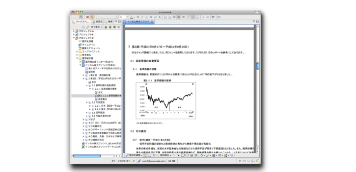 図2.1.1 Mac OS Xでの実行例<br/>